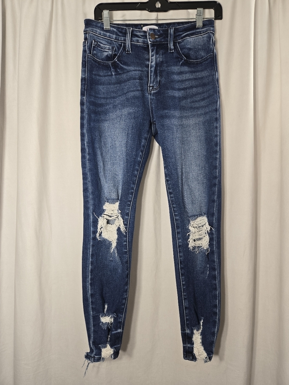 Pink Lily Skinny Jeans Distressed Sz 7